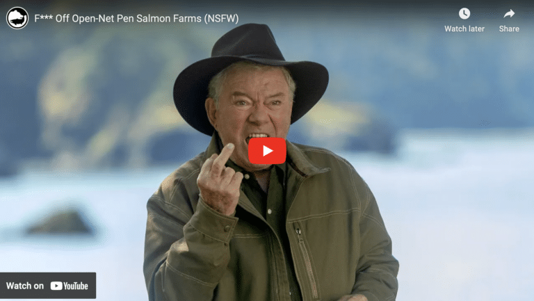 F*** OFF FISH FARMS campaign with William Shatner